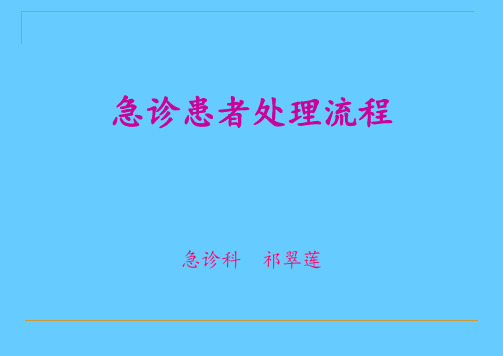 急诊患者处理流程