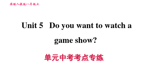 八年级上册英语(安徽专版)习题课件：Unit 5 单元中考考点专练(共25张PPT)