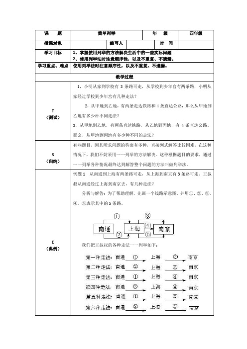 小学四年级奥数竞赛：简单列举