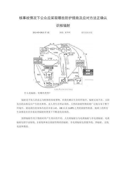 核事故情况下公众应采取哪些防护措施及应对方法 正确认识核辐射