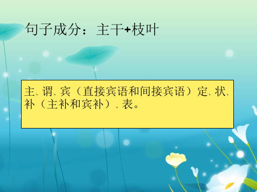 高中英语语法句子成分.ppt