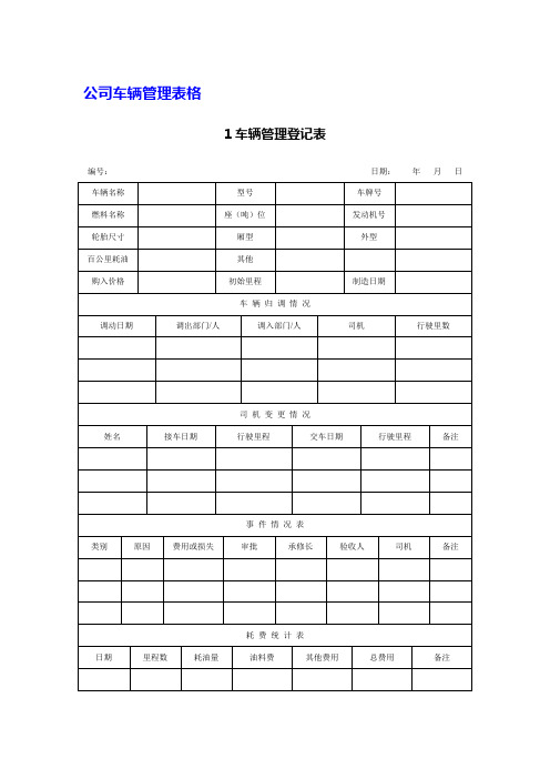 公司车辆管理表格(6.0)