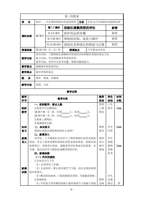 1-2-1汽车保险杠的漆面处理