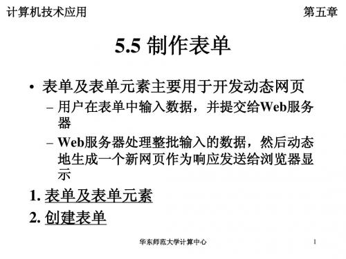 16网页中的表单ppt