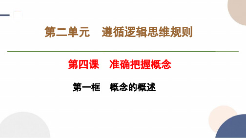 2024-2025学年高二政治选择性必修3教学课件第二单元第四课第一框概念的概述