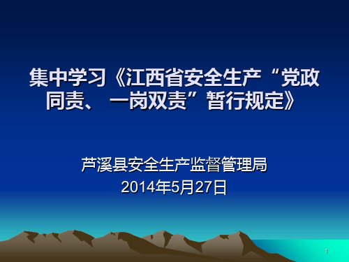 党政同责一岗双责解读文档PPT课件