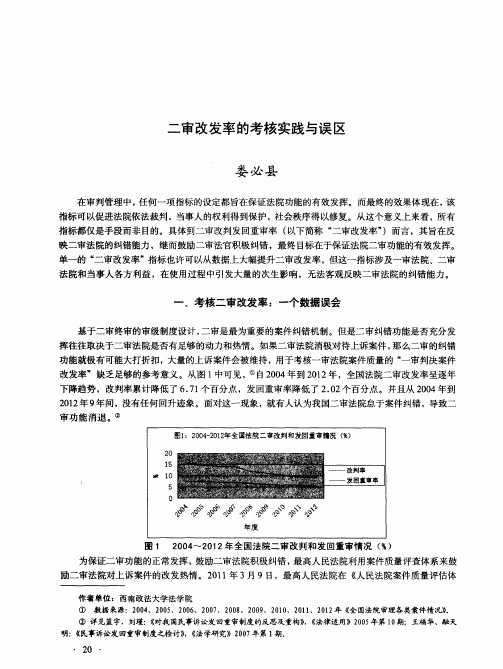 二审改发率的考核实践与误区