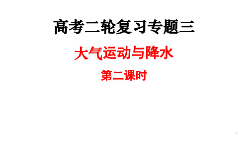 高三地理二轮复习 大气运动与降水课件