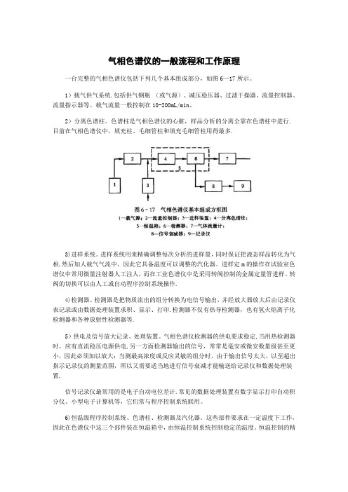 气相色谱仪的一般流程和工作原理