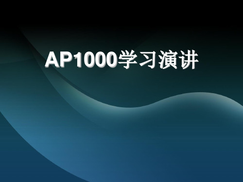 AP1000学习演讲 2