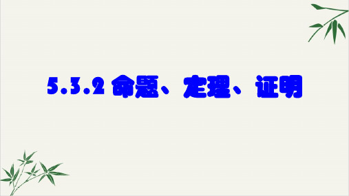 人教版《命题、定理、证明》PPT精美课件