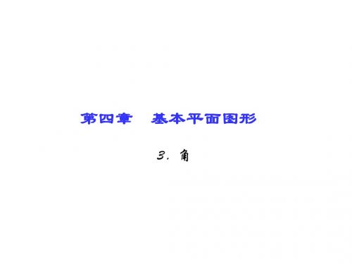 七年级数学上册(北师大版 习题课件)：4.3.角