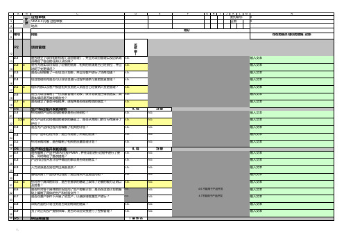 VDA6.3_过程审核检查表2010年最新版