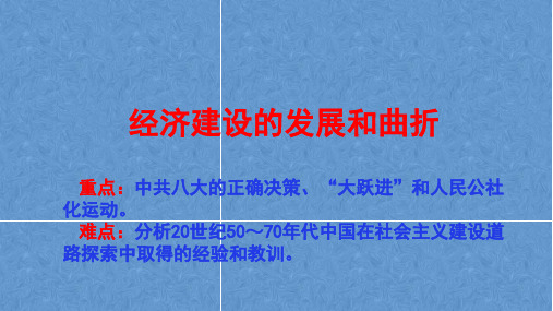 人教版高中历史必修二第11课-经济建设的发展和曲折课件