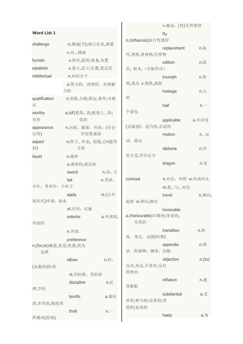 新东方考研英语绿皮书乱序版单词每个单元已经隔开方便大家阅读下载