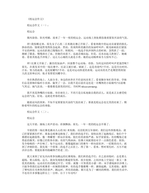 校运会通讯稿12篇