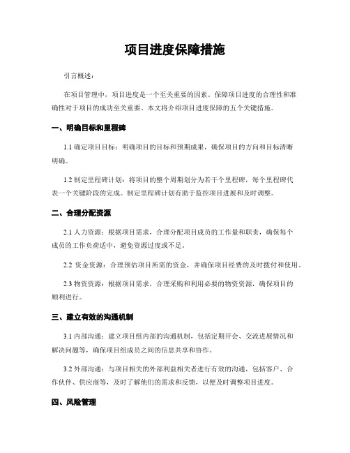 项目进度保障措施