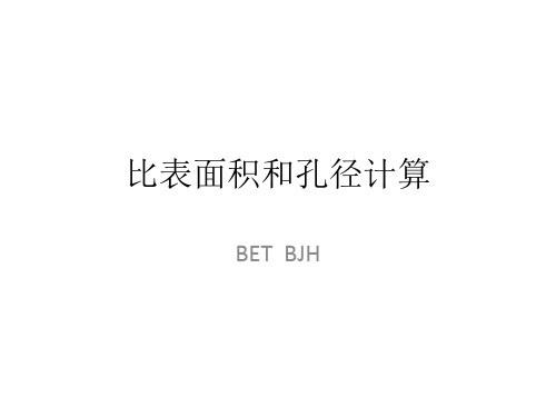 BET比表面积和孔径解析