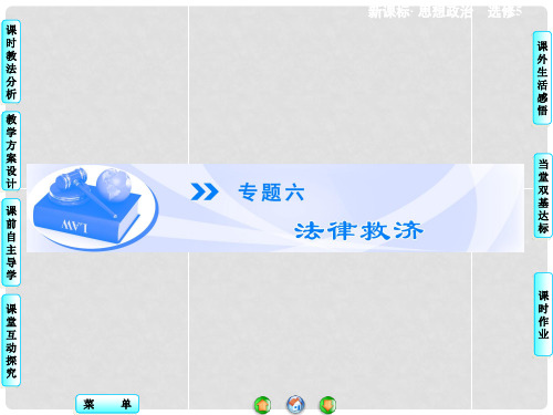 高中政治 6.1 不打官司解决纠纷课件 新人教版选修5