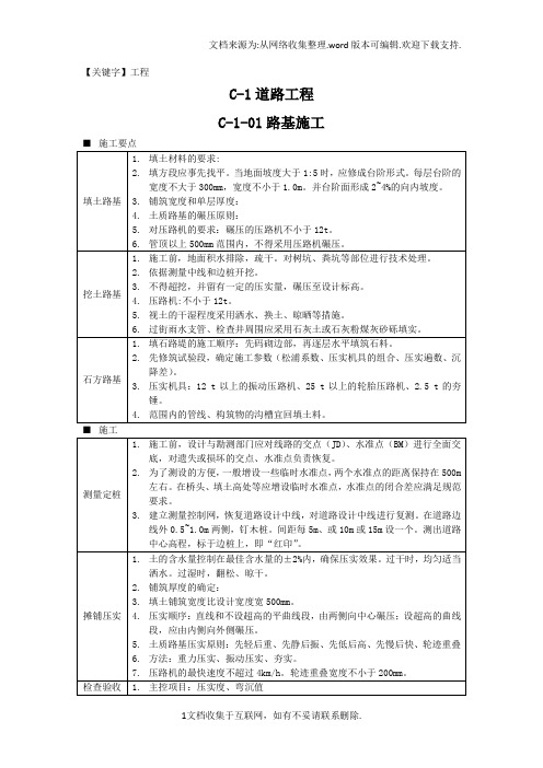 【工程】C市政工程道路工程