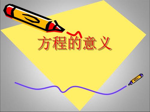 等式与方程
