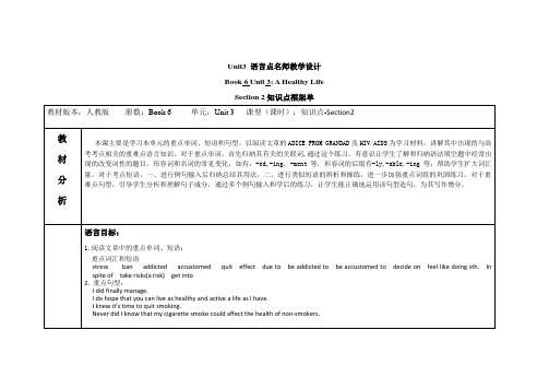 人教版高中英语选修6 Unit3 语言点名师教学设计