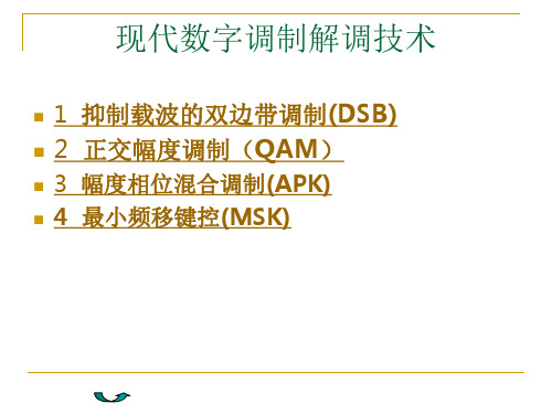 现代数字调制解调技术要点