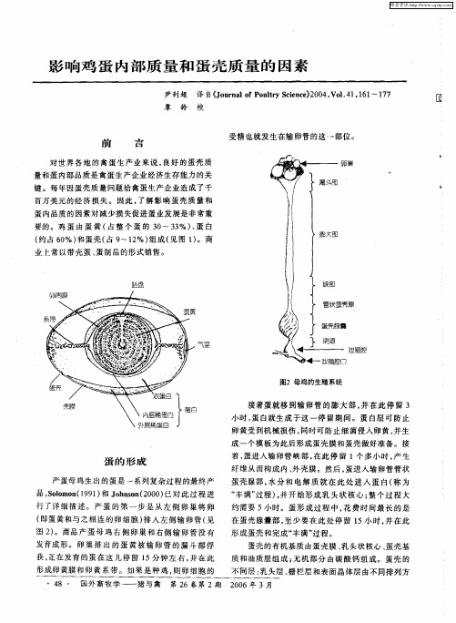 影响鸡蛋内部质量和蛋壳质量的因素