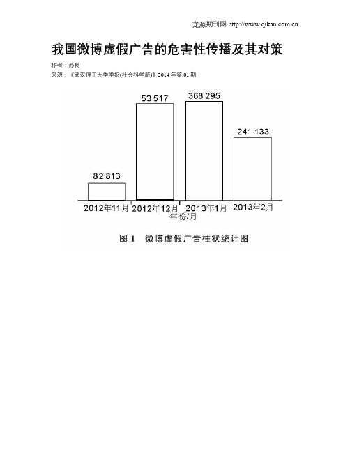 我国微博虚假广告的危害性传播及其对策