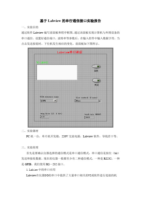 串口通信实验报告