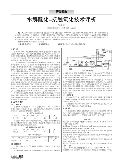 水解酸化-接触氧化技术评析