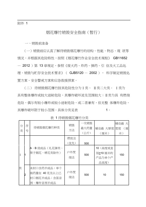 安监总局公安部联合发布烟花爆竹销毁安全指南