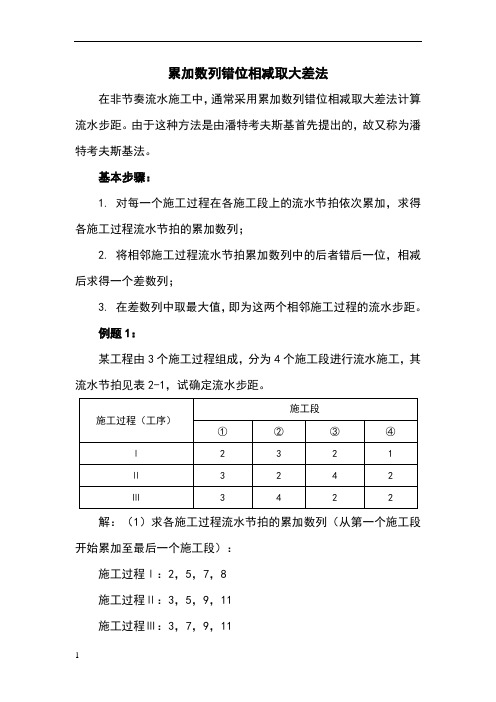 累加数列错位相减取大差法案例详解