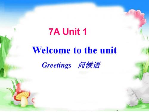 七年级上册(初一上学期,7A) Unit1 This is me welcome to the unit课件(共16张PPT)