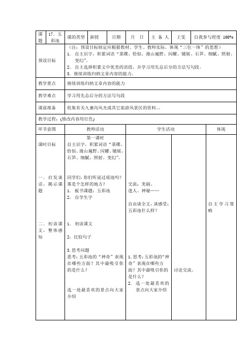 17五彩池