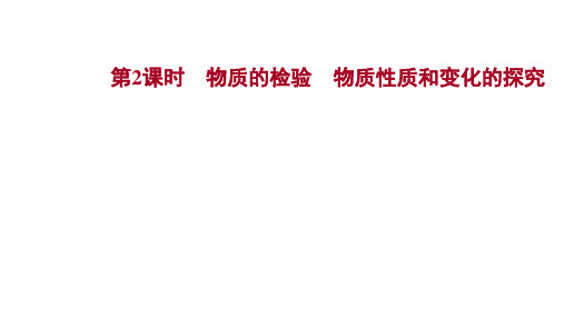 高中化学新苏教版必修一物质的检验 物质性质和变化的探究 课件(9张)