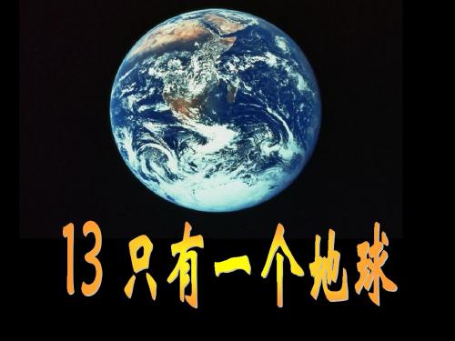 13-只有一个地球