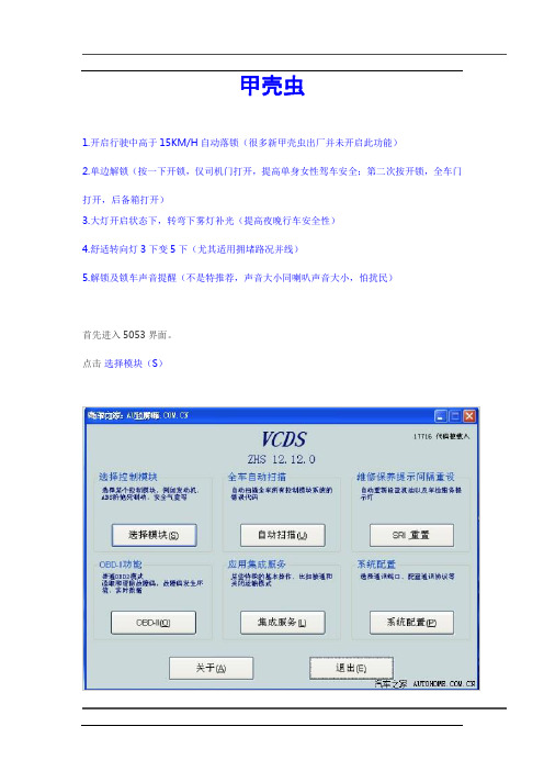 大众奥迪速派西雅特刷机隐藏功能开通教程2013 甲壳虫