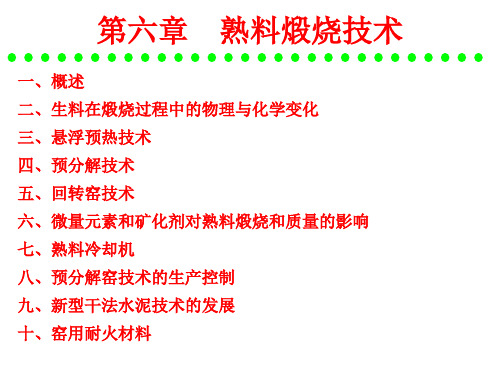 《水泥工艺学》第6章熟料煅烧技术