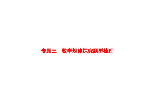 2024年中考数学二轮复习课件：专题三+数学规律探究题型梳理