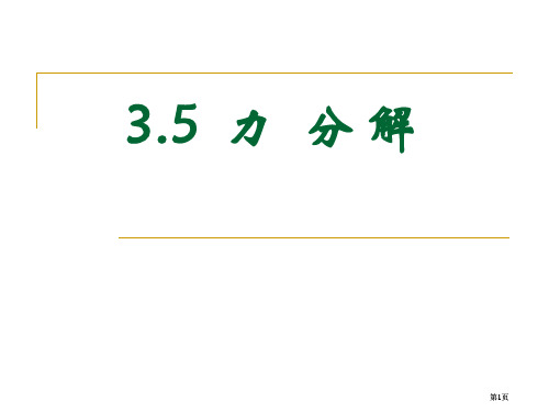 力的分解教学市公开课金奖市赛课一等奖课件