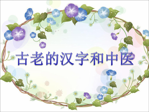 五年级上册品德课件-3《4 古老的汉字和中医》∣首师大版(北京)(共13张PPT)