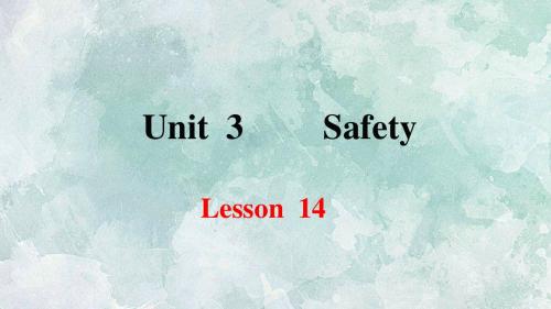 冀教版九年级上册英语课件：unit3 Lesson 14 Accidents Happen(共16张PPT)