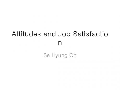 AttitudesandSatisfaction最终版