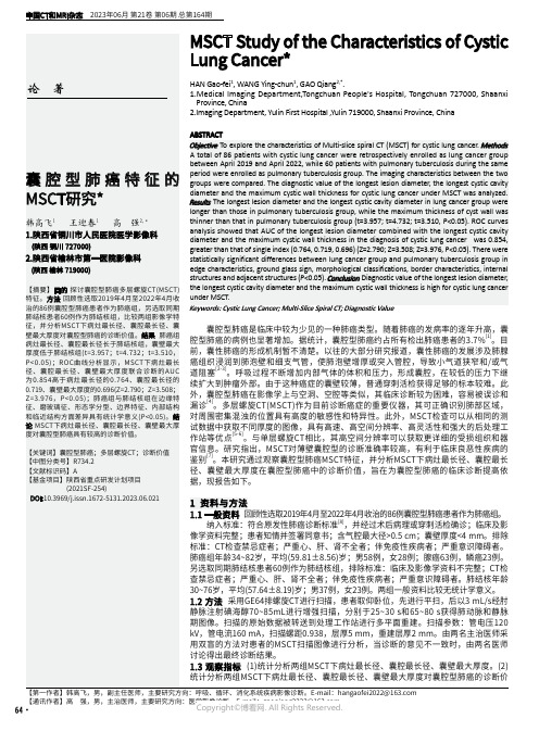 囊腔型肺癌特征的MSCT研究