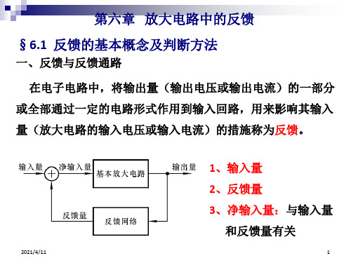 模电课件第六章放大电路中的反馈