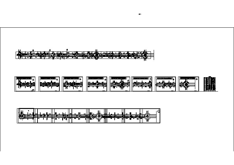 某城市道路绿化设计cad全套施工图（标注详细，11张图）