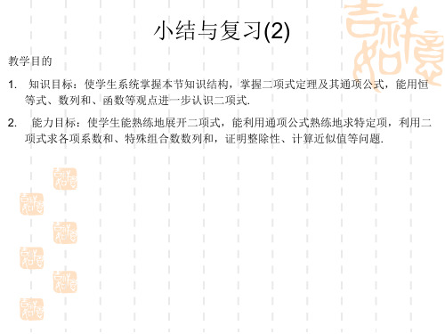 高二数学课件 排列组合小结与复习