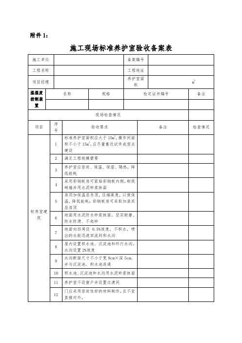 标养室及混凝土试块管理要求