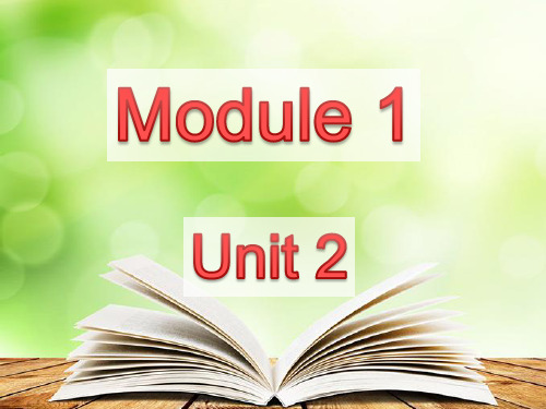 全国优质课一等奖外研版八年级英语上册课件《module 1 unit 2 》精品课件